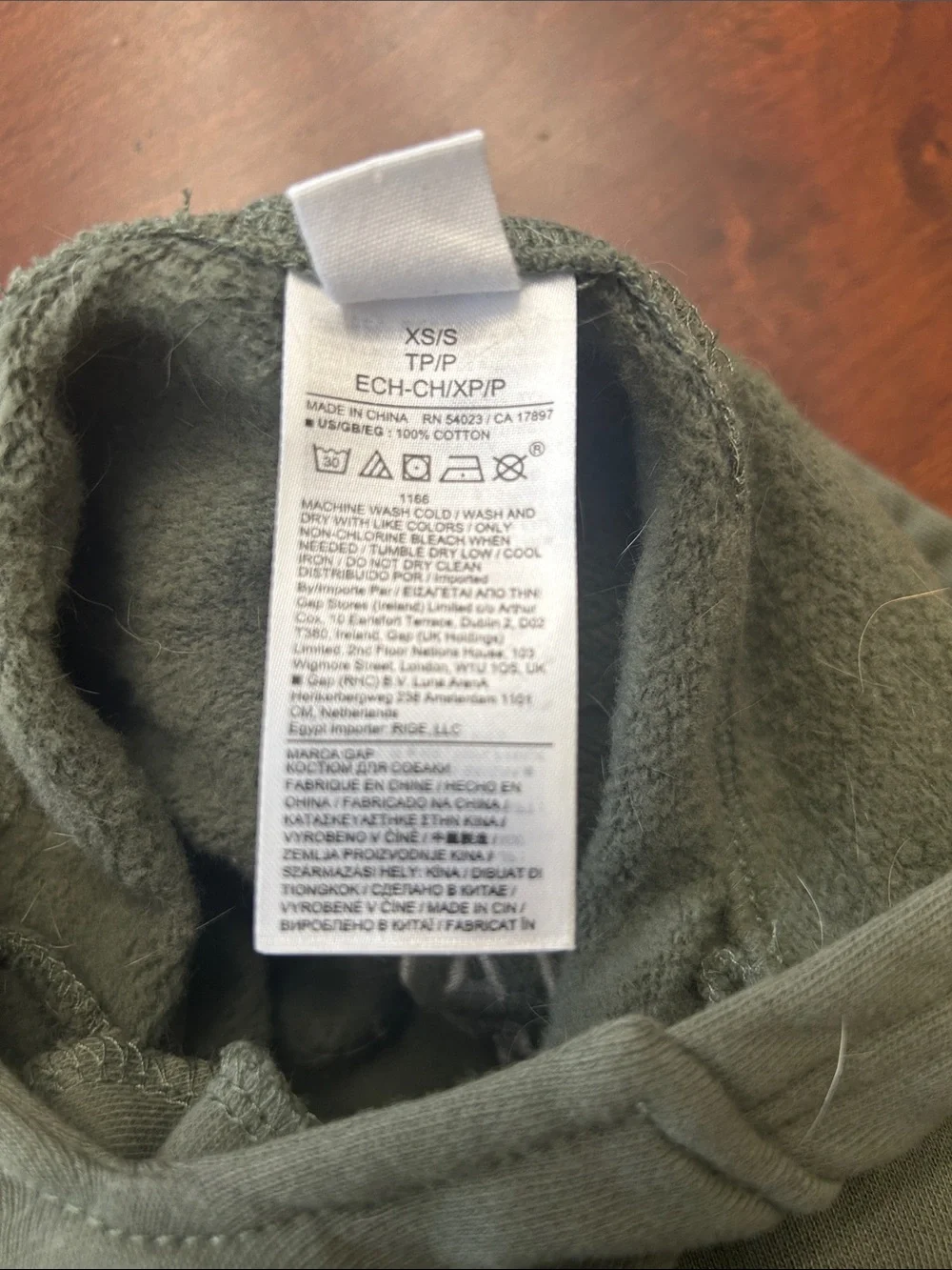 GAP Olive Hoodie with White Applique
